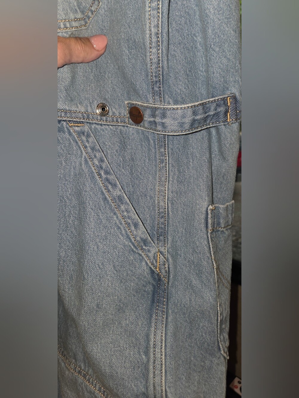 Wrangler Light Wash Denim Romper - Picture 3 of 4